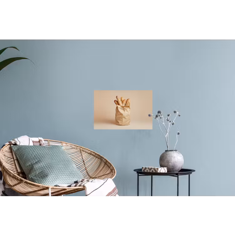 Baguette - Brood - Stokbrood - Beige Muursticker klein -plant