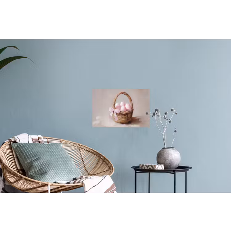 Mand - Eieren - Roze Muursticker klein -plant