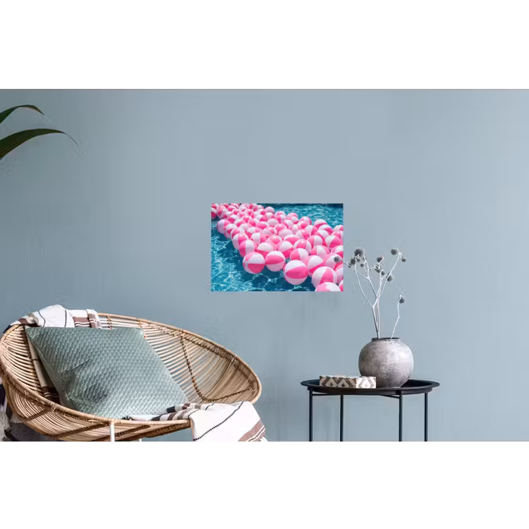 Strandballen - Roze - Water Muursticker klein -plant