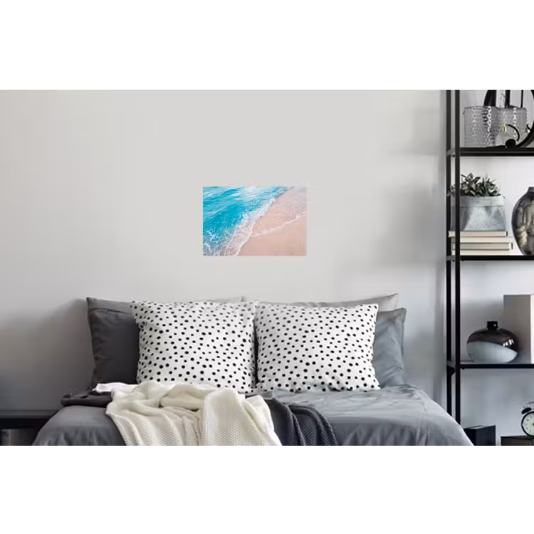 Strand - Zee - Golf - Natuur - Blauw Muursticker klein -slaapkamer