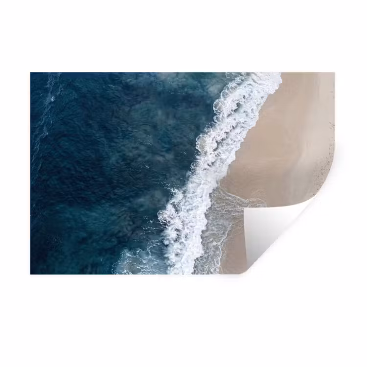 Strand - Zee - Golven Muursticker klein -3d