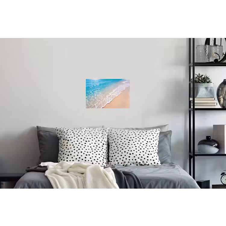Strand - Water - Natuur - Blauw - Beige Muursticker klein -slaapkamer
