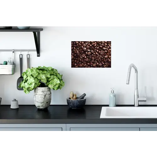 Bonen - Close-up - Donkerbruin Muursticker klein -keuken