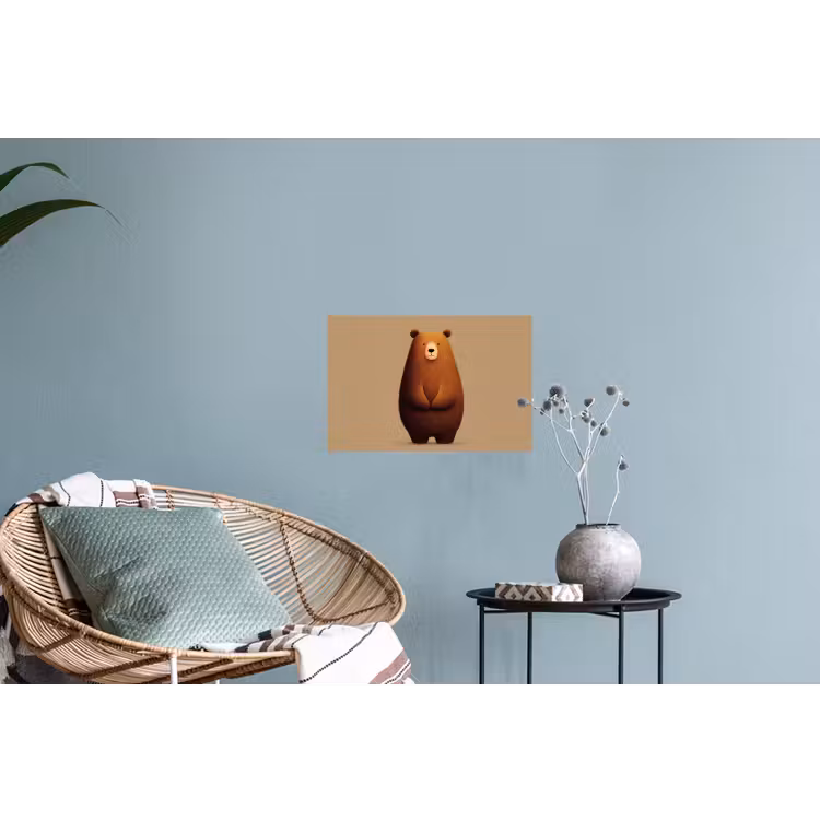 Beer - Minimalistisch - Bruin Muursticker klein -plant