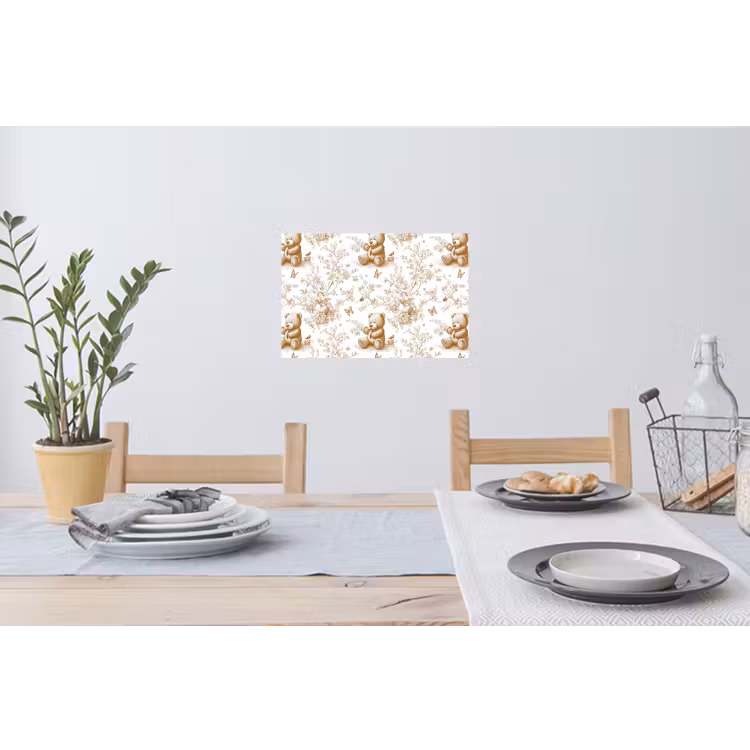 Beer - Tijdloos - Bruin Muursticker klein 286 -eettafel