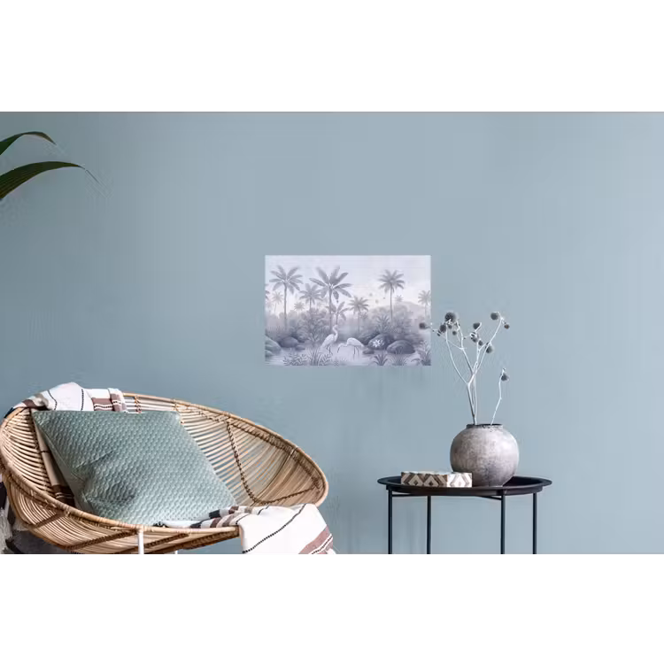 Vogel - Water - Tropisch - Natuur - Blauw Muursticker klein -plant