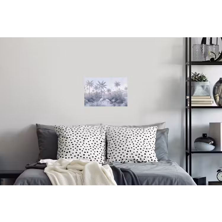 Vogel - Water - Tropisch - Natuur - Blauw Muursticker klein -slaapkamer