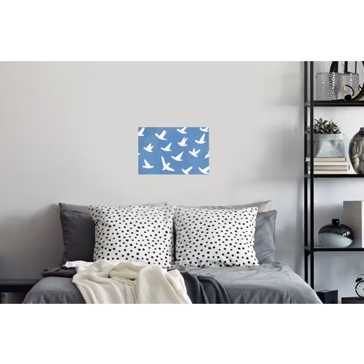 Vogels - Wit - Patroon Muursticker klein -slaapkamer