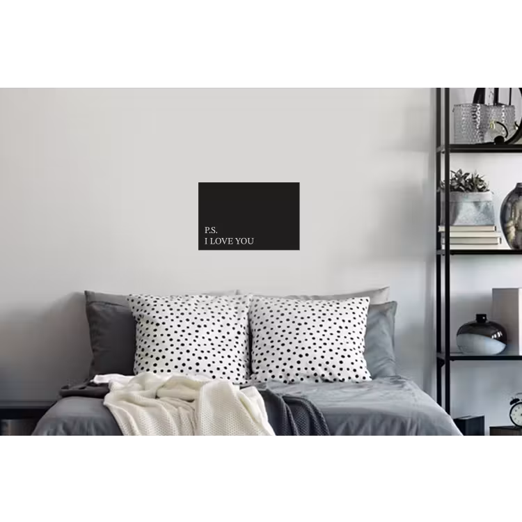 Zwart - Minimalistisch - Valentijn Muursticker klein -slaapkamer