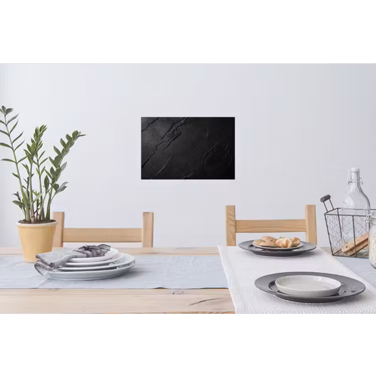 Zwart - Steen - Beton Muursticker klein -eettafel