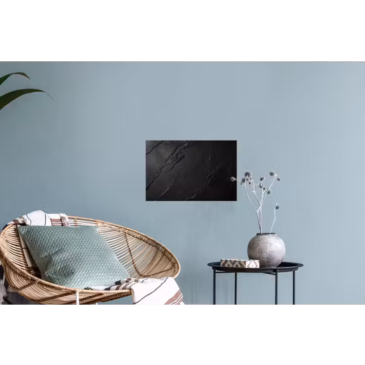 Zwart - Steen - Beton Muursticker klein -plant