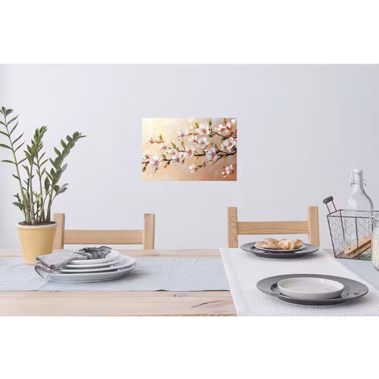 Bloesemtakken - Schilderachtig - Roze Muursticker klein -eettafel