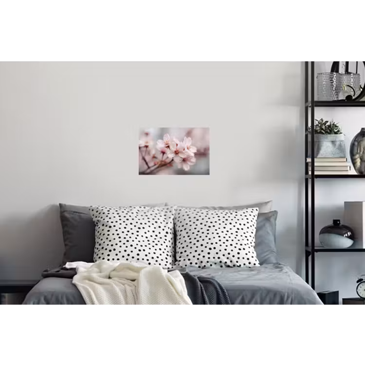 Bloesems - Meeldraden - Geel - Wazig Muursticker klein -slaapkamer