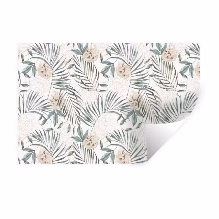 Bohemian - Bladeren - Bloemen - Tropisch Muursticker klein -3d