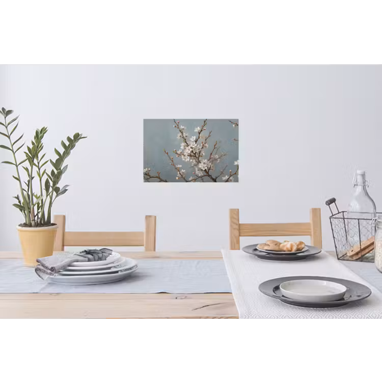 Botanisch - Stilleven - Blauw Muursticker klein -eettafel