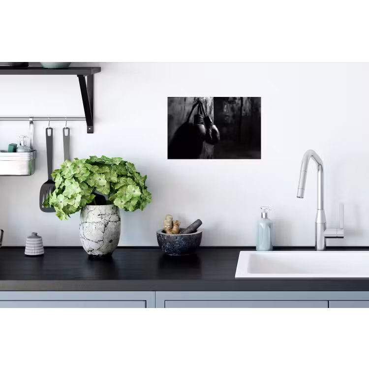 Bokshandschoenen - Muur - Duister - Zwart Muursticker klein -keuken