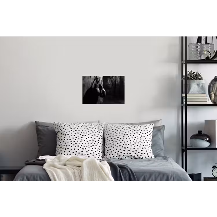 Bokshandschoenen - Muur - Duister - Zwart Muursticker klein -slaapkamer