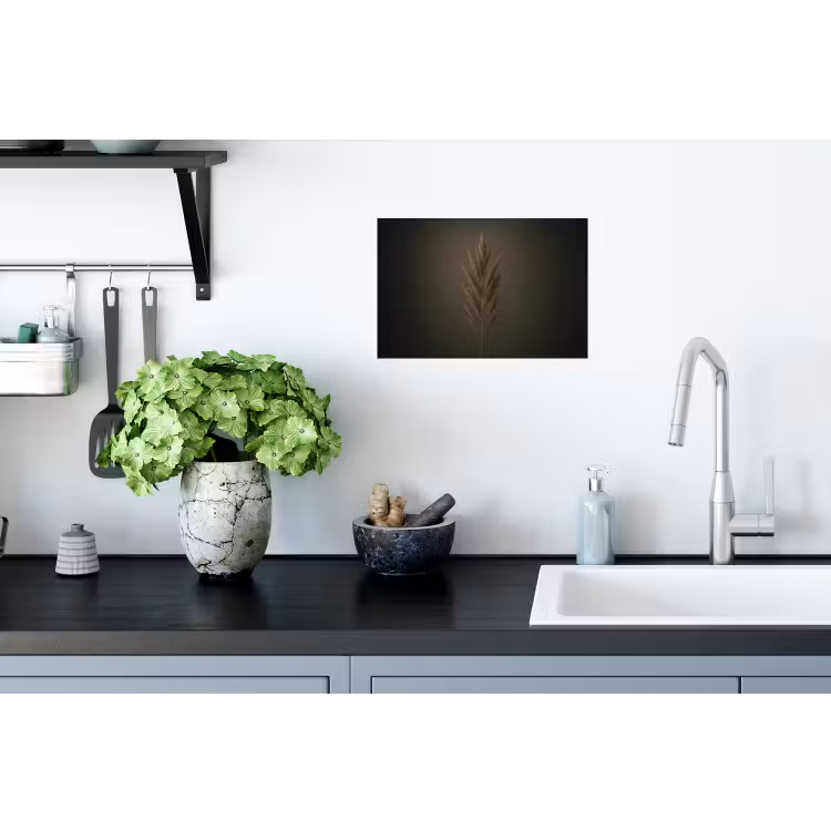Tak - Pluimgras - Donkerbruin Muursticker klein -keuken