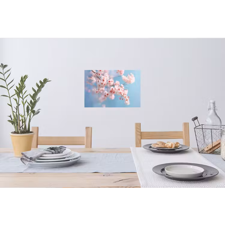 Takken - Bloesems - Roze Muursticker klein -eettafel
