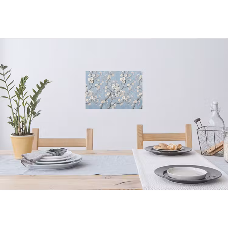 Takken - Kersenbloesem - Blauw Muursticker klein -eettafel