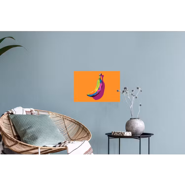 Felle kleuren - Banaan - popart Muursticker klein -plant