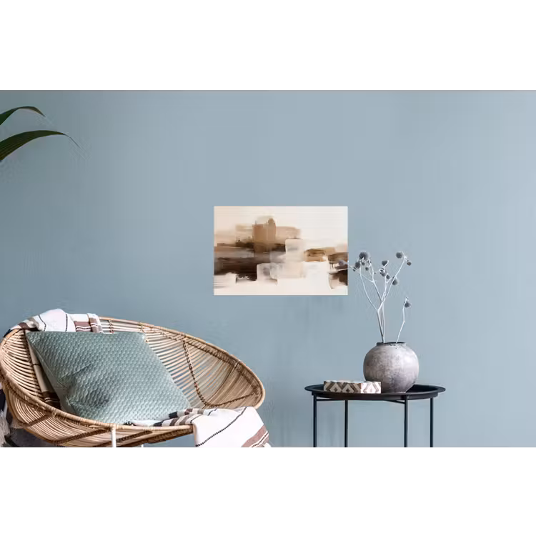 Penseelstreken - Abstract landschap - Rust Muursticker klein -plant