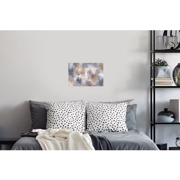 Penseelstreken - Schilderij - Beige Muursticker klein -slaapkamer