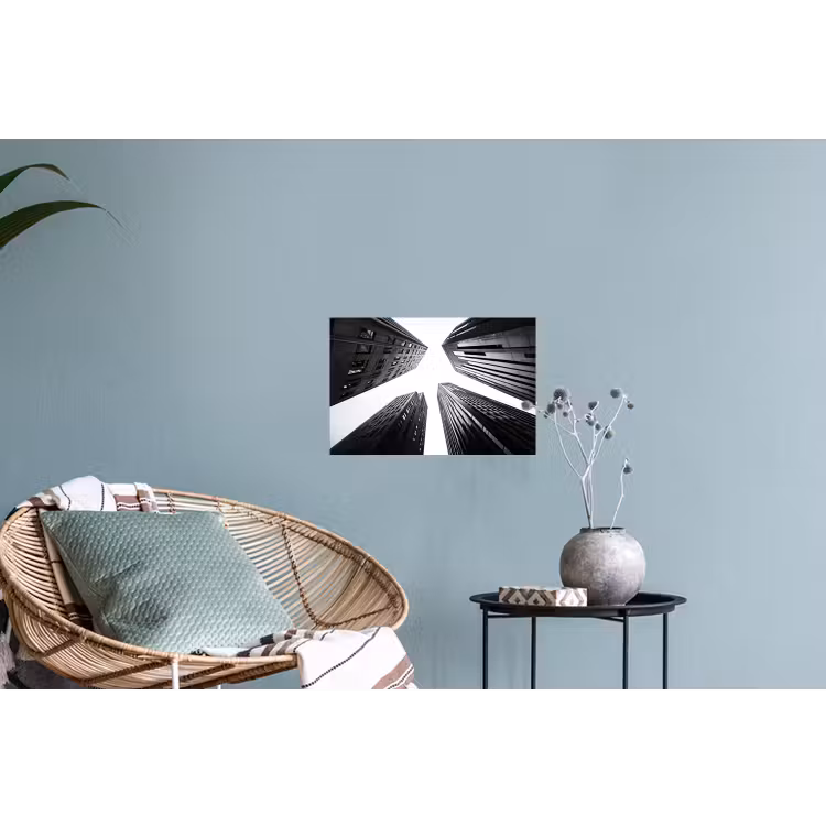 Gebouwen - Lucht - Zwart Muursticker klein -plant