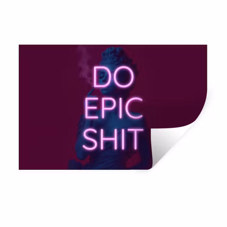 Buste - Neon - LED - Letters Muursticker klein -3d