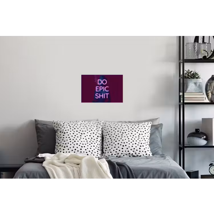Buste - Neon - LED - Letters Muursticker klein -slaapkamer