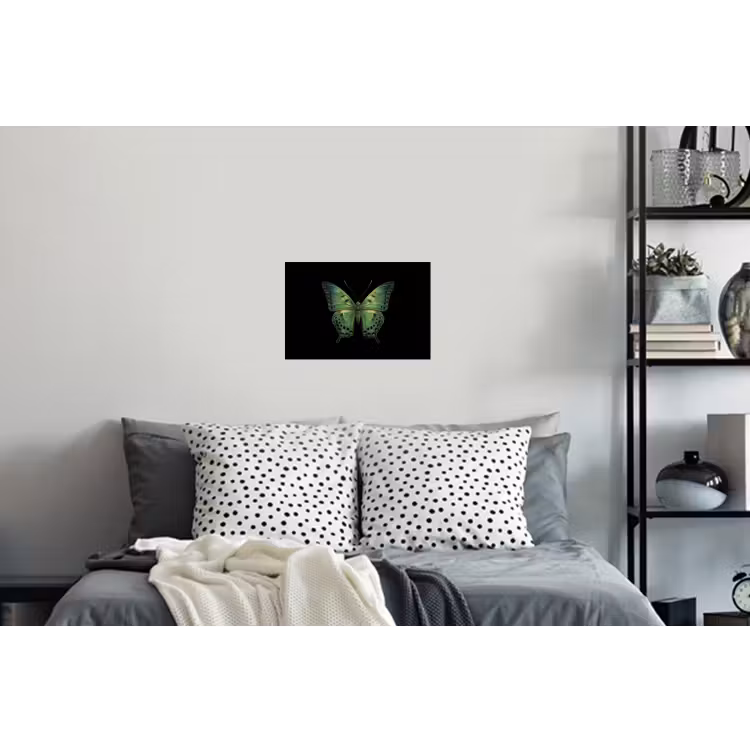 Vlinder - Groen - Diepte Muursticker klein -slaapkamer