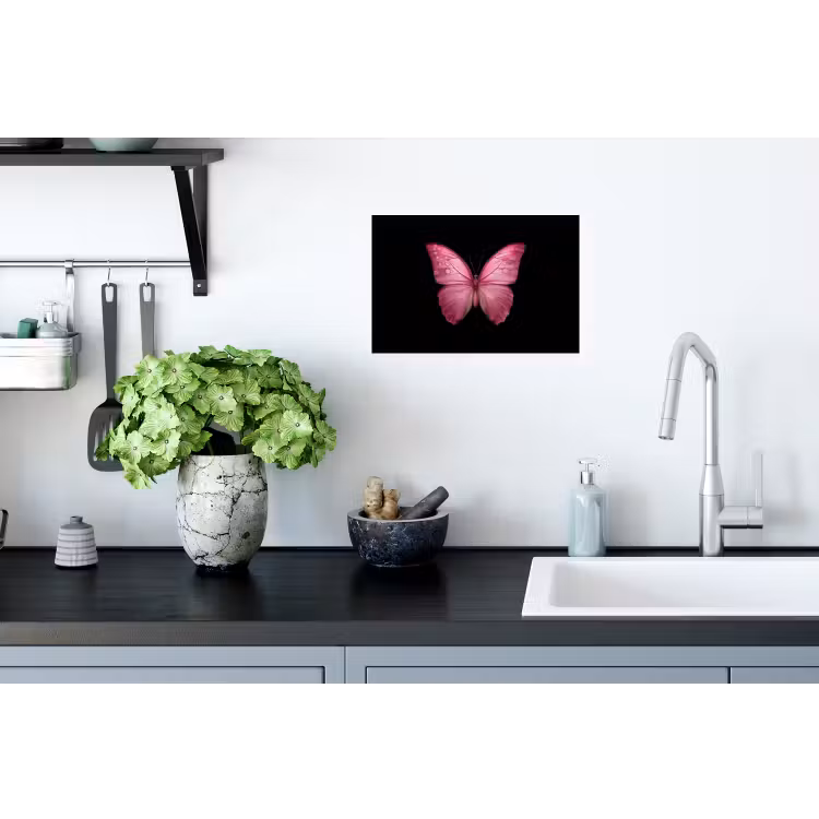Vlinder - roze - Elegant Muursticker klein -keuken
