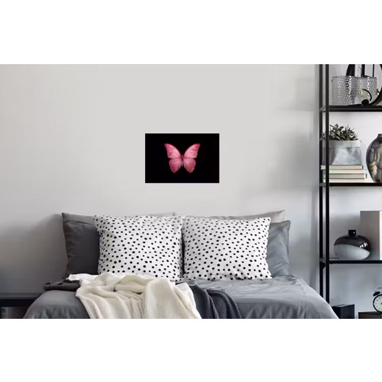 Vlinder - roze - Elegant Muursticker klein -slaapkamer
