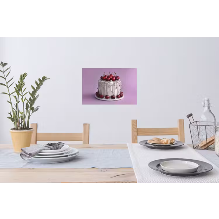 Taart - Kersen - Juwelen - Rood Muursticker klein -eettafel