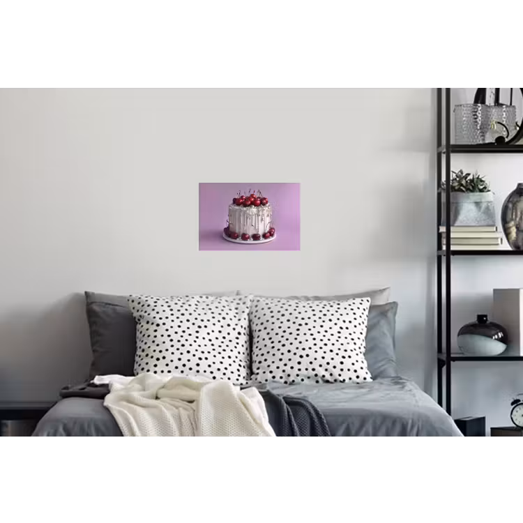 Taart - Kersen - Juwelen - Rood Muursticker klein -slaapkamer