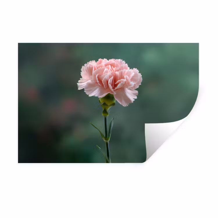 Anjer - Roze - Bloemblaadjes Muursticker klein -3d