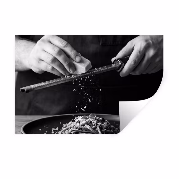 Kaas - Pasta - Rasp Muursticker klein -3d