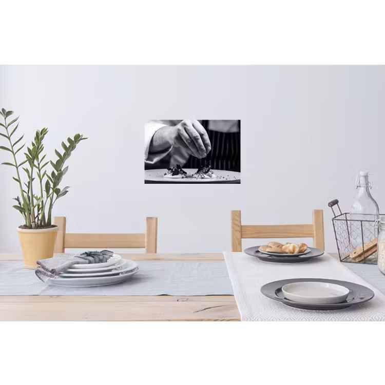 Chef - Garnering - Gerecht Muursticker klein -eettafel