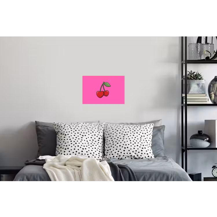Kers - Roze - Fruit Muursticker klein -slaapkamer