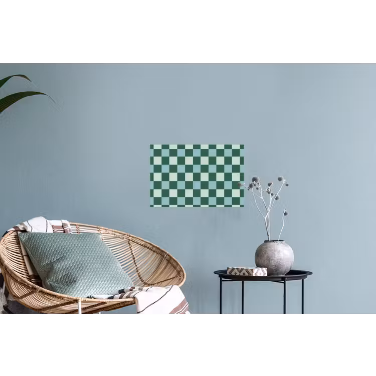 Schaakbord - Klassiek - Groen Muursticker klein 286 -plant