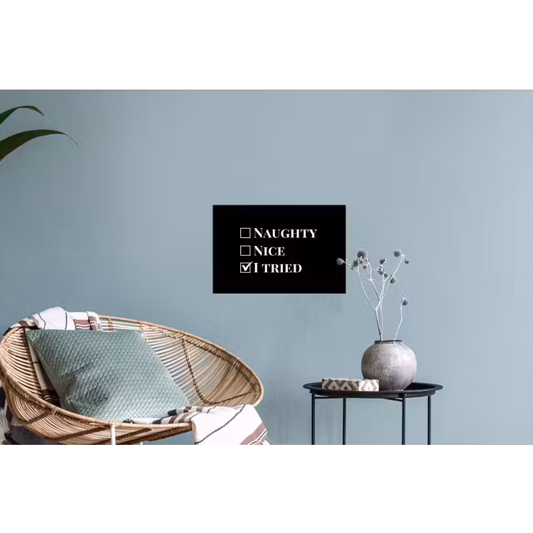 Kerst - Zwart - Wit - Quote - Grappig Muursticker klein -plant