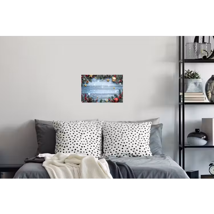 Kerstomlijsting - Sneeuw - Meerkleurig Muursticker klein -slaapkamer