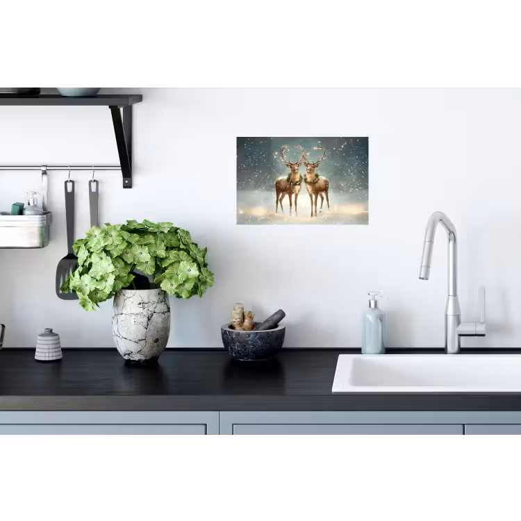 Kerstmagie - Winterwoud - Rendier Muursticker klein -keuken