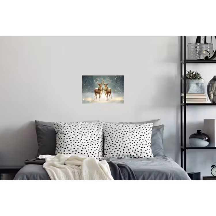 Kerstmagie - Winterwoud - Rendier Muursticker klein -slaapkamer