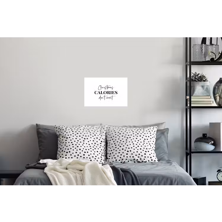 Kerst quote - Winter - Christmas calories - Wit Muursticker klein -slaapkamer