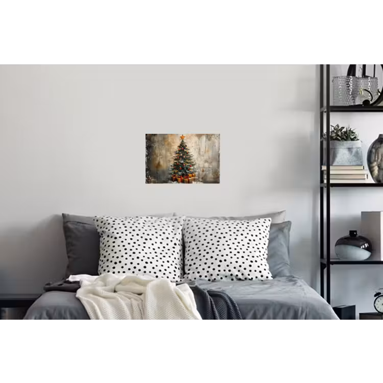 Kerstboom - Vintage - Kerst - Cadeau Muursticker klein -slaapkamer