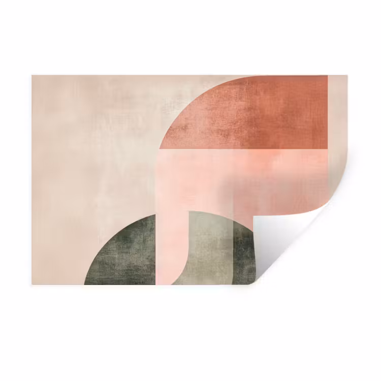 Cirkel - Abstract - Roze Muursticker klein -3d