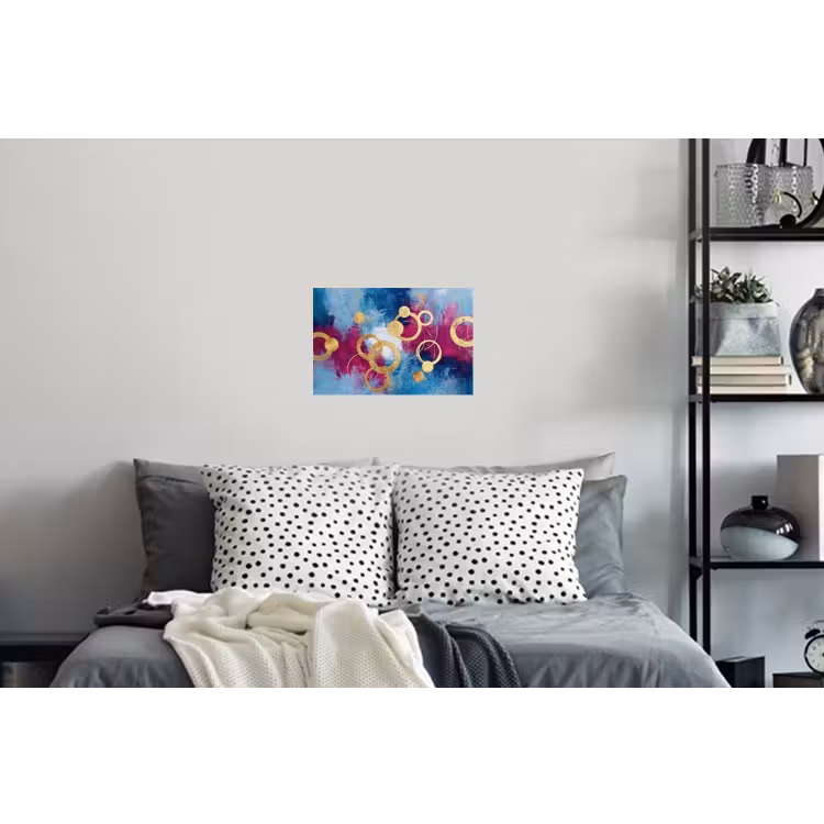 Cirkels - Goud - Abstract Muursticker klein -slaapkamer