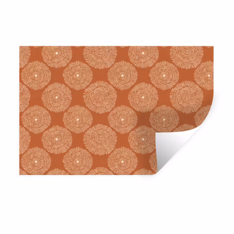 Cirkels - Grafisch - Patroon - Terracotta Muursticker klein 286 -3d