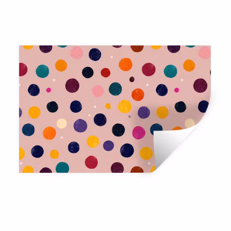 Cirkels - Patroon - Kleurrijk Muursticker klein 286 -3d